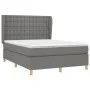Box spring bed with dark gray fabric mattress 140x200 cm by , Beds and slatted bases - Ref: Foro24-3128846, Price: 512,02 €, ...