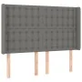 Box spring bed mattress and LED lights dark gray fabric 140x190 cm by , Beds and slatted bases - Ref: Foro24-3138630, Price: ...
