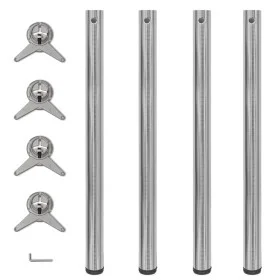 4 Tischbeine, höhenverstellbar auf 870 mm, poliertes Nickel-Finish. von vidaXL, Tischbeine - Ref: Foro24-242137, Preis: 68,91...