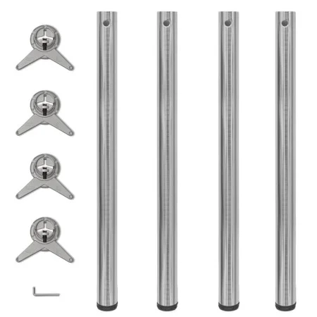 4 Patas de mesa ajustables en alturas 870 mm color níquel pulido de vidaXL, Patas para mesas - Ref: Foro24-242137, Precio: 68...