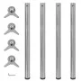 4 Tischbeine, höhenverstellbar auf 870 mm, poliertes Nickel-Finish. von vidaXL, Tischbeine - Ref: Foro24-242137, Preis: 68,82...