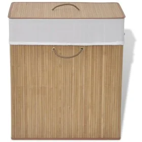Natural rectangular bamboo laundry basket by vidaXL, Laundry baskets - Ref: Foro24-242725, Price: 36,30 €, Discount: %
