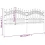 Gartenzaun mit Speerspitze aus schwarz beschichtetem Stahl, 115 cm von , Zaunpaneele - Ref: Foro24-151084, Preis: 170,94 €, R...