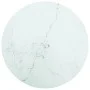 White tempered glass marble design table top Ø60x0.8 cm by , Table tops - Ref: Foro24-322248, Price: 45,02 €, Discount: %