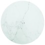White tempered glass marble design table top Ø60x0.8 cm by , Table tops - Ref: Foro24-322248, Price: 45,77 €, Discount: %