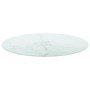 White tempered glass marble design table top Ø60x0.8 cm by , Table tops - Ref: Foro24-322248, Price: 45,77 €, Discount: %