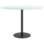 White tempered glass marble design table top Ø60x0.8 cm by , Table tops - Ref: Foro24-322248, Price: 45,02 €, Discount: %