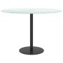 White tempered glass marble design table top Ø60x0.8 cm by , Table tops - Ref: Foro24-322248, Price: 45,77 €, Discount: %