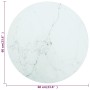White tempered glass marble design table top Ø60x0.8 cm by , Table tops - Ref: Foro24-322248, Price: 45,77 €, Discount: %