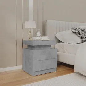 Concrete gray engineered wood bedside table 45x35x52 cm by , Nightstands - Ref: Foro24-326853, Price: 106,42 €, Discount: %