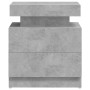 Concrete gray engineered wood bedside table 45x35x52 cm by , Nightstands - Ref: Foro24-326853, Price: 108,51 €, Discount: %