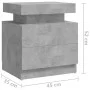 Betongrauer Nachttisch aus Holzwerkstoff, 45 x 35 x 52 cm von , Nachttische - Ref: Foro24-326853, Preis: 106,42 €, Rabatt: %