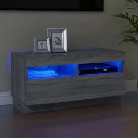 TV cabinet with LED lights Sonoma gray 80x35x40 cm by , TV Furniture - Ref: Foro24-815724, Price: 53,42 €, Discount: %