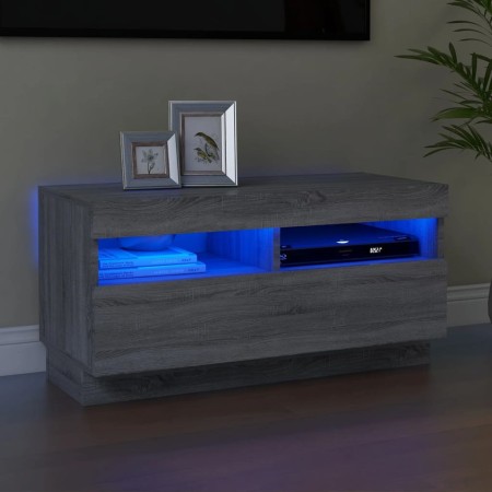 TV-Schrank mit LED-Leuchten Sonomagrau 80x35x40 cm von , TV-Möbel - Ref: Foro24-815724, Preis: 54,81 €, Rabatt: %