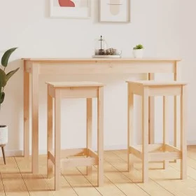 Hohe Hocker 2 Stück aus massivem Kiefernholz 40x40x78 cm von , Essstühle - Ref: Foro24-822137, Preis: 106,53 €, Rabatt: %