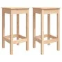 Hohe Hocker 2 Stück aus massivem Kiefernholz 40x40x78 cm von , Essstühle - Ref: Foro24-822137, Preis: 106,53 €, Rabatt: %