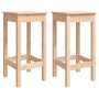 Hohe Hocker 2 Stück aus massivem Kiefernholz 40x40x78 cm von , Essstühle - Ref: Foro24-822137, Preis: 108,34 €, Rabatt: %