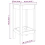 Hohe Hocker 2 Stück aus massivem Kiefernholz 40x40x78 cm von , Essstühle - Ref: Foro24-822137, Preis: 108,34 €, Rabatt: %