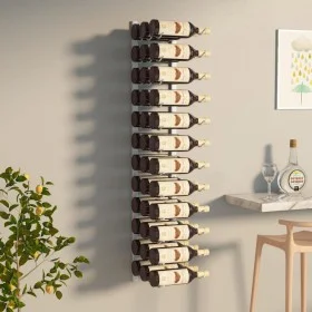Wall wine rack for 36 white iron bottles by , Wine racks - Ref: Foro24-340887, Price: 59,46 €, Discount: %