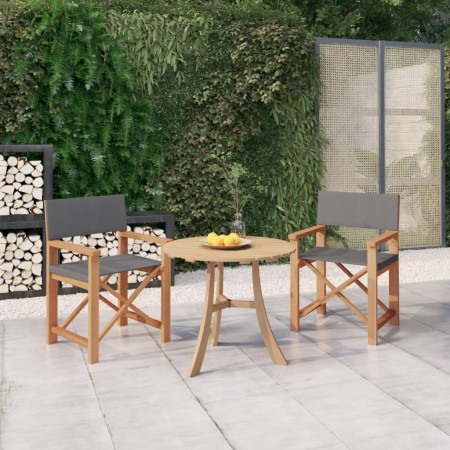 Regiestühle, 2 Stück, massives graues Teakholz von , Gartenstühle - Ref: Foro24-3143629, Preis: 278,20 €, Rabatt: %