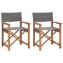 Regiestühle, 2 Stück, massives graues Teakholz von , Gartenstühle - Ref: Foro24-3143629, Preis: 278,20 €, Rabatt: %