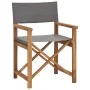 Sillas de director 2 uds madera maciza de teca gris de , Sillas de jardín - Ref: Foro24-3143629, Precio: 270,76 €, Descuento: %