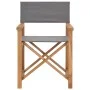 Sillas de director 2 uds madera maciza de teca gris de , Sillas de jardín - Ref: Foro24-3143629, Precio: 270,76 €, Descuento: %