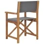Sillas de director 2 uds madera maciza de teca gris de , Sillas de jardín - Ref: Foro24-3143629, Precio: 270,76 €, Descuento: %
