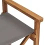 Sillas de director 2 uds madera maciza de teca gris de , Sillas de jardín - Ref: Foro24-3143629, Precio: 270,76 €, Descuento: %