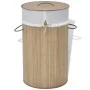 Natürlicher runder Wäschekorb aus Bambus von vidaXL, Wäschekörbe - Ref: Foro24-242723, Preis: 25,58 €, Rabatt: %