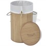 Natürlicher runder Wäschekorb aus Bambus von vidaXL, Wäschekörbe - Ref: Foro24-242723, Preis: 26,05 €, Rabatt: %