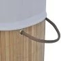 Natürlicher runder Wäschekorb aus Bambus von vidaXL, Wäschekörbe - Ref: Foro24-242723, Preis: 25,58 €, Rabatt: %