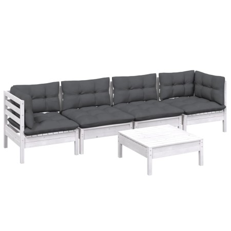 Gartenmöbel 5-teilig mit Kissen aus massivem Kiefernholz von , Gartensets - Ref: Foro24-3096155, Preis: 426,27 €, Rabatt: %
