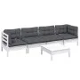 Gartenmöbel 5-teilig mit Kissen aus massivem Kiefernholz von , Gartensets - Ref: Foro24-3096155, Preis: 420,89 €, Rabatt: %