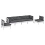 Juego de muebles de jardín 6 pzas y cojines madera maciza pino de , Conjuntos de jardín - Ref: Foro24-3096197, Precio: 497,44...