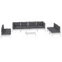 Gartenmöbel 9-teilig mit Kissen aus massivem Kiefernholz von , Gartensets - Ref: Foro24-3096239, Preis: 762,93 €, Rabatt: %