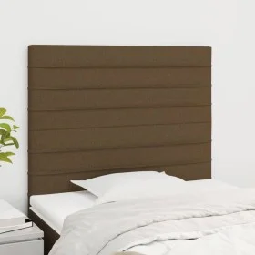 Headboards 2 units of dark brown fabric 100x5x78/88 cm by , Headboards and footboards - Ref: Foro24-3116465, Price: 59,86 €, ...