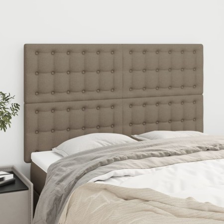 Headboards 4 units taupe gray fabric 72x5x78/88 cm by , Headboards and footboards - Ref: Foro24-3116768, Price: 107,98 €, Dis...