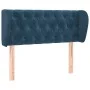 Dark blue velvet headboard 103x23x78/88 cm by , Headboards and footboards - Ref: Foro24-3117526, Price: 74,52 €, Discount: %