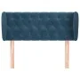 Dark blue velvet headboard 103x23x78/88 cm by , Headboards and footboards - Ref: Foro24-3117526, Price: 74,52 €, Discount: %