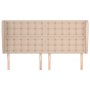 Headboard with ears cappuccino synthetic leather 163x23x118/128 cm by , Headboards and footboards - Ref: Foro24-3118057, Pric...