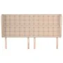 Headboard with ears cappuccino synthetic leather 163x23x118/128 cm by , Headboards and footboards - Ref: Foro24-3118057, Pric...