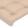 Headboard with ears cappuccino synthetic leather 163x23x118/128 cm by , Headboards and footboards - Ref: Foro24-3118057, Pric...