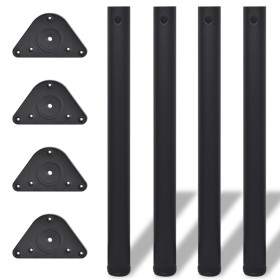 Table legs adjustable in 4 heights black 710 mm by vidaXL, Table legs - Ref: Foro24-242148, Price: 42,70 €, Discount: %