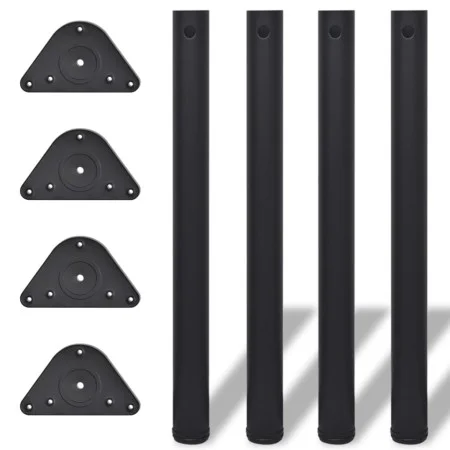 Patas de mesa ajustables en 4 alturas negro 710 mm de vidaXL, Patas para mesas - Ref: Foro24-242148, Precio: 43,08 €, Descuen...