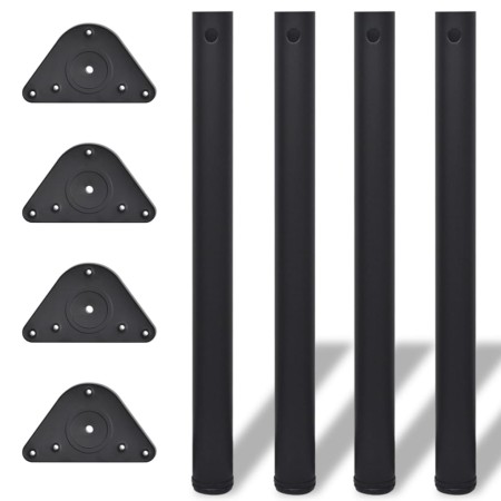 Table legs adjustable in 4 heights black 710 mm by vidaXL, Table legs - Ref: Foro24-242148, Price: 42,70 €, Discount: %