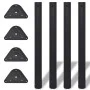 Patas de mesa ajustables en 4 alturas negro 710 mm de vidaXL, Patas para mesas - Ref: Foro24-242148, Precio: 43,08 €, Descuen...