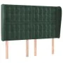 Cabecero con orejas de terciopelo verde oscuro 147x23x118/128cm de , Cabeceros y pies de cama - Ref: Foro24-3118441, Precio: ...