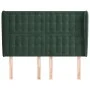 Headboard with dark green velvet ears 147x23x118/128cm by , Headboards and footboards - Ref: Foro24-3118441, Price: 140,98 €,...