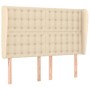 Headboard with cream fabric ears 147x23x118/128 cm by , Headboards and footboards - Ref: Foro24-3118393, Price: 141,23 €, Dis...